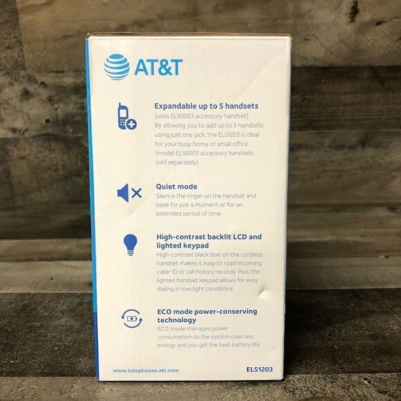AT&T EL51203 2 handset cordless answering system with caller ID - Picture 5 of 9